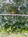Hematite Heart Hoops