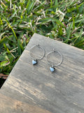 Hematite Heart Hoops
