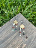 “Boho Brass” Asymmetrical Earrings