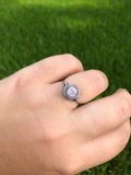 Lavender Quartz Crystal Wire-Wrapped Ring, Size 8.5
