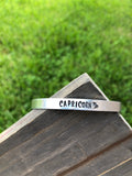 Capricorn Zodiac Thin Cuff Bracelet