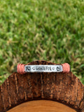 Rose Gold “Grateful” Wire-Wrapped Cuff