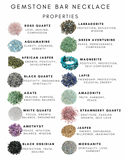 Aquamarine Gemstone Bar Necklace