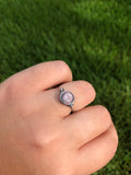 Lavender Quartz Crystal Wire-Wrapped Ring, Size 8.5