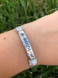 “Grateful” Wire-Wrapped Cuff Bracelet