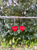 Red “XOXO” Hoops