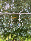 Heart in Chains Teardrop Earrings