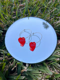 Red “XOXO” Hoops