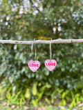 Pink “LOVE” Hoops