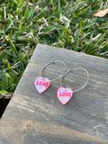 Pink “LOVE” Hoops