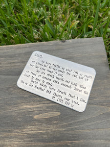 Personalized Wallet Card