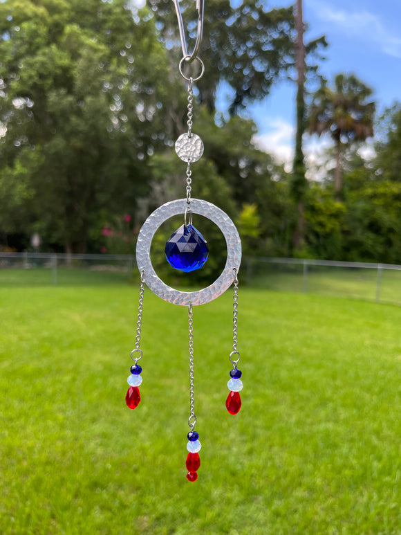 “Red, White, & Sparkles” Sun-Catcher