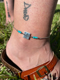 “Compass” Howlite Anklet