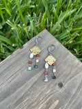 “Boho Brass” Asymmetrical Earrings