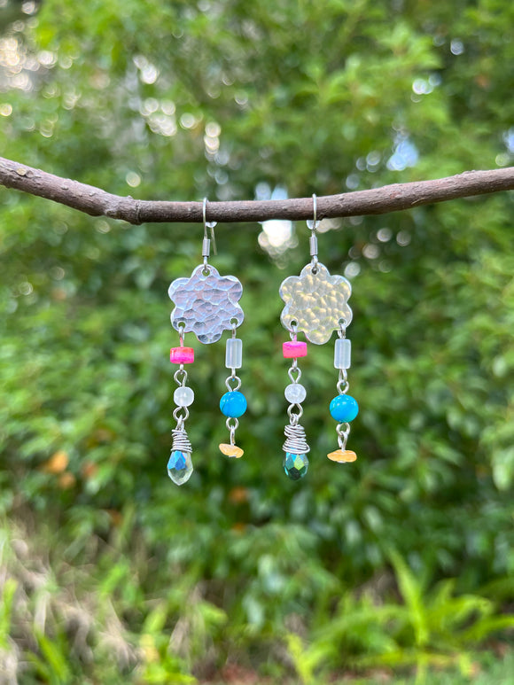 “Spring Blooms” Asymmetrical Earrings