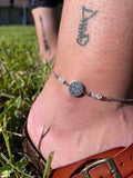 “Goddess Moon” Cracked Quartz Anklet