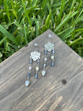 “Muted Spring Blooms” Asymmetrical Earrings