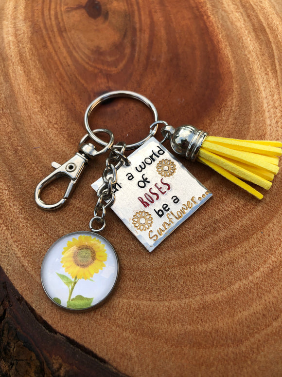 Sunflower Keychain