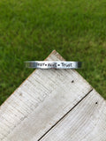 “Pray•Wait•Trust” Thin Cuff Bracelet