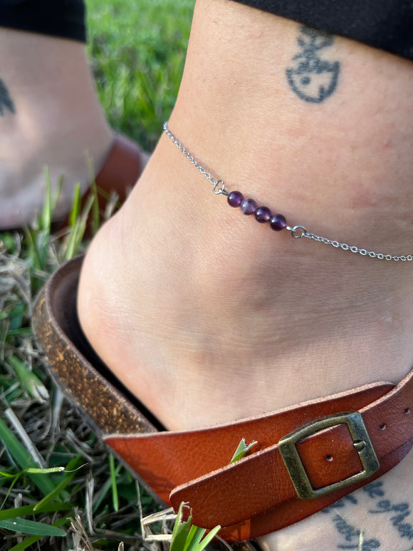 Amethyst Anklet