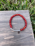 “Rise Above” Red Agate Stretch Bracelet-7 Inch