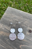 Round Leafy Vine Stamped Earrings