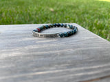 “I Am Enough” Indian Agate Stretch Bracelet-7 3/4 Inch