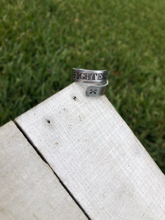 “Fighter” Thick Wrap Ring