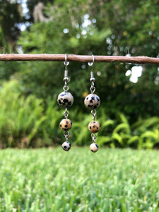 Cascading Dalmatian Jasper Earrings