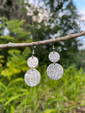 Round Leafy Vine Stamped Earrings