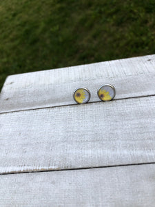 “Sunflower” Glass Stud Earrings