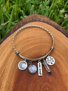 “Moon Child” Braided Charm Bracelet