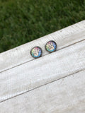 “Peace” Glass Stud Earrings