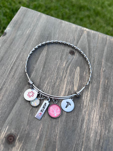 “Nurse” Braided Charm Bracelet