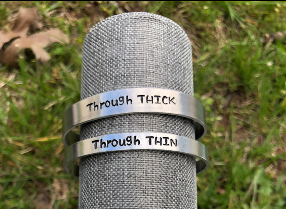 “Through Thick, Through Thin” Thick & Thin Cuff Bracelet Set