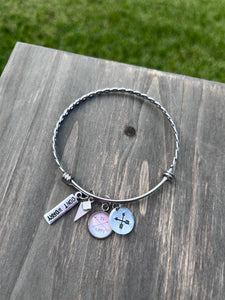 “Don’t Worry, Be Happy” Braided Charm Bracelet