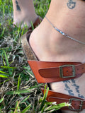 Iridescent Crystal Anklet