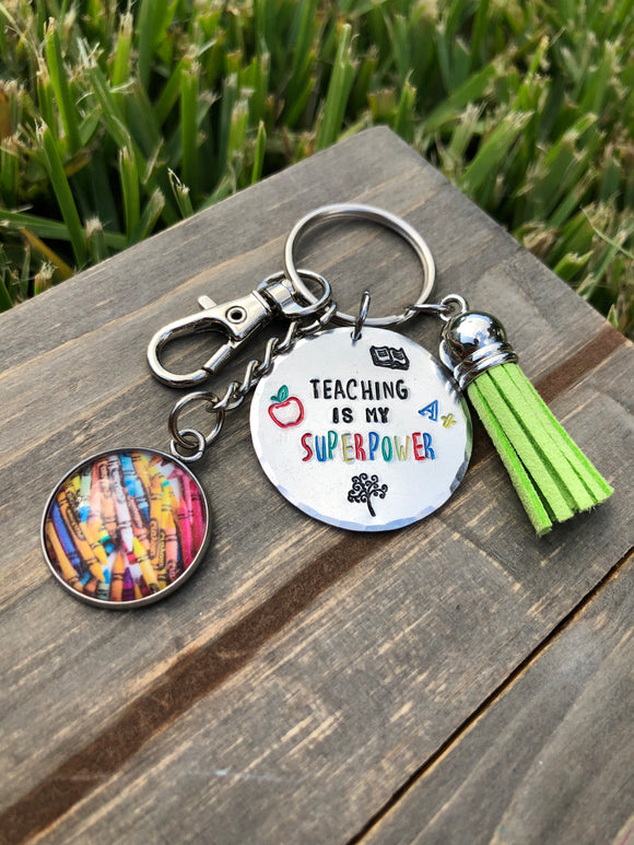 “Teaching Is My Superpower” Keychain