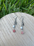 Turquoise Quartz Chained Earrings