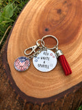 “Red, White & Sparkle” Keychain