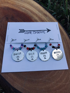 “Full of Flavor” Themed Wine Charm Pack