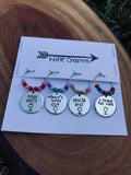 “Mom” Themed Wine Charm Pack