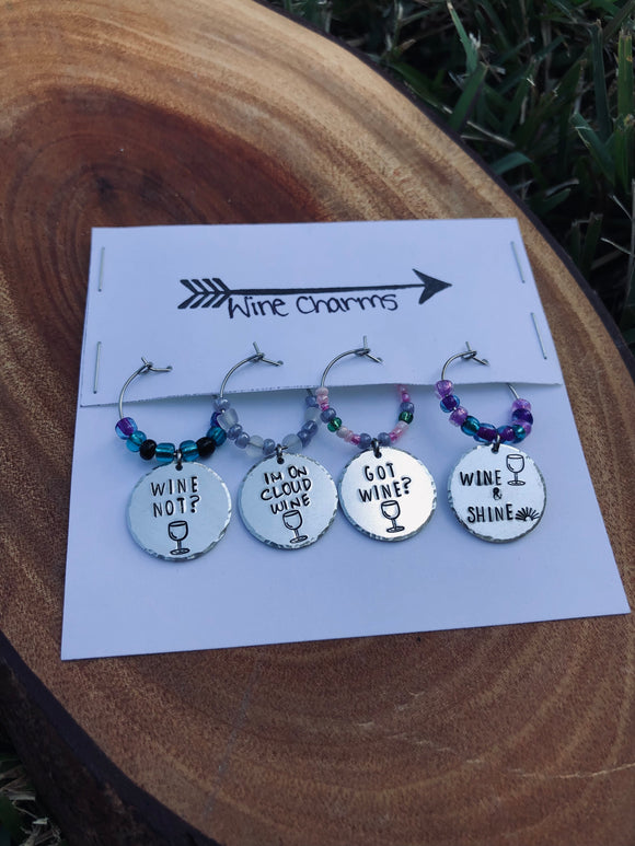 “Wine…Anytime” Themed Wine Charm Pack