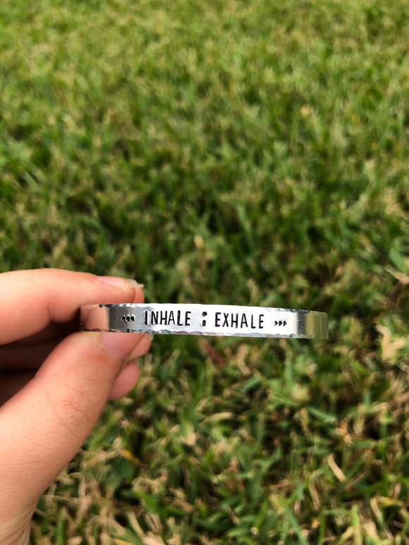 “Inhale;Exhale” Cuff Bracelet