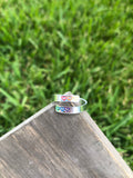 Rainbow Heart Thin Wrap Ring