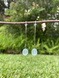 Frosted Sea Glass Drop Earrings