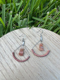 Sunstone Waite-Wrapped Earrings