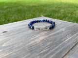 “I Can & I Will” Sodalite Stretch Bracelet-7 1/2 Inch