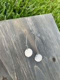 Textured Round Drop Earrings