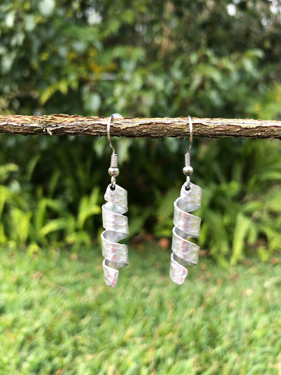 Textured Spiral Earrings